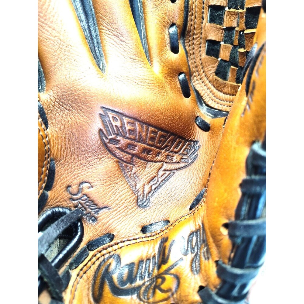 Rawlings  Baseball Glove Right Hand Tanned Brown Leather RS1150  Renegade 11.5" - Picture 15 of 15